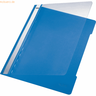 Leitz Sichthefter A4 PVC langes Beschriftungsfenster hellblau von Leitz