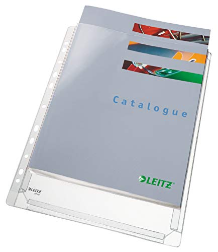 Leitz Standard Maxi Prospekthüllen-Set, 5 Stück, A4 Format, Ausdehnbar, Kapazität für 200 Blatt, 0,17 mm PVC-Weichfolie, Obere Öffnung, 47563003 Leitz Standard Maxi Prospekthüllen-Set, 5 Stück, A4 Format, Ausdehnbar, Kapazität für 200 Blatt, 0,17 mm PVC-Weichfolie, Obere Öffnung, 47563003 von Leitz