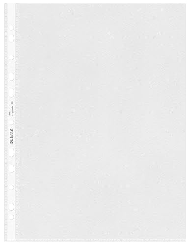 Leitz Standard Prospekthüllen-Set A4, 100 Stück durchsichtige gelochte Taschen, 30% Pre-Consumer-Recycling-Kunststoff, 100% recycelbar, oben und links öffnende Kunststofftaschen, 85 Micron, 47970000 Leitz Standard Prospekthüllen-Set A4, 100 Stück durchsichtige gelochte Taschen, 30% Pre-Consumer-Recycling-Kunststoff, 100% recycelbar, oben und links öffnende Kunststofftaschen, 85 Micron, 47970000 von Leitz