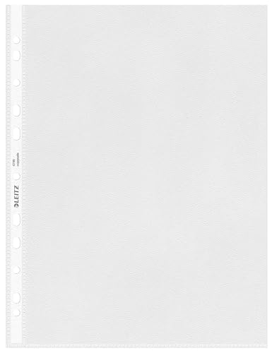 Leitz Standard Prospekthüllen-Set A4, 100 Stück durchsichtige, gelochte Taschen, 30% Pre-Consumer-Recycling-Kunststoff, 100% recycelbar, Kunststofftaschen mit Öffnung von oben, 85 Micron, 47900000 Leitz Standard Prospekthüllen-Set A4, 100 Stück durchsichtige, gelochte Taschen, 30% Pre-Consumer-Recycling-Kunststoff, 100% recycelbar, Kunststofftaschen mit Öffnung von oben, 85 Micron, 47900000 von Leitz