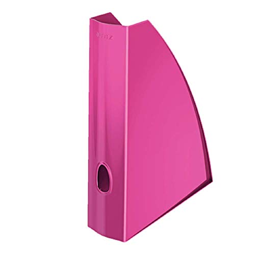 Leitz Stehsammler, A4, 6er Pack, Zur Aufbewahrung von Dokumenten und Zeitschriften, Mit Griffloch, Pink, WOW, 52771023 von Leitz
