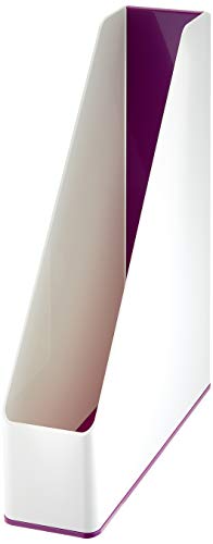 Leitz Stehsammler A4, 4er Pack, Zweifarbiges Design, Weiß/Violett, Duo Colour, WOW, 53621062 von Leitz