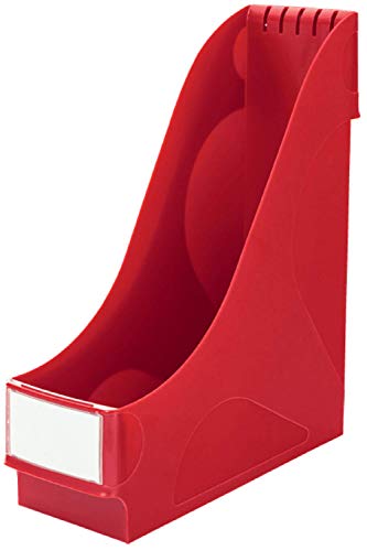 Leitz Stehsammler Extrabreit, 8er Pack, Ideal zur Ablage und Aufbewahrung von Dokumenten, Katalogen und Mappen im A4- und US-Format, Rot, 24250025 von Leitz