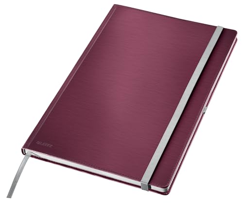 Leitz Style A4 Notizbuch Kariert, Hardcover, 160 Seiten, 80 Blatt, FSC-zertifiziertes 100 g/m² Papier, Verschluss & Lesezeichen, für Büro & Home Office, Rot, 44761028 Leitz Style A4 Notizbuch Kariert, Hardcover, 160 Seiten, 80 Blatt, FSC-zertifiziertes 100 g/m² Papier, Verschluss & Lesezeichen, für Büro & Home Office, Rot, 44761028 von Leitz