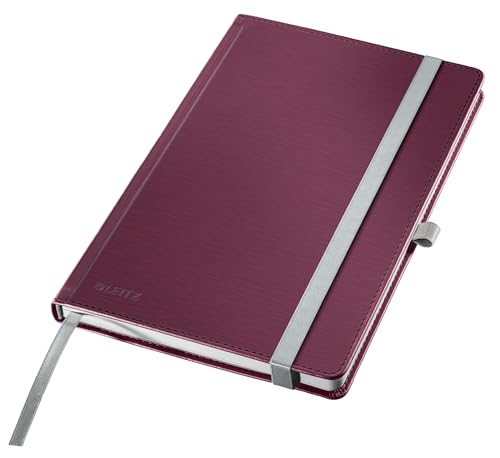 Leitz Style A5 Notizbuch Liniert, Hardcover, 160 Seiten, 80 Blatt, FSC-zertifiziertes 100 g/m² Papier, Verschluss & Lesezeichen, für Büro & Home Office, Rot, 44851028 Leitz Style A5 Notizbuch Liniert, Hardcover, 160 Seiten, 80 Blatt, FSC-zertifiziertes 100 g/m² Papier, Verschluss & Lesezeichen, für Büro & Home Office, Rot, 44851028 von Leitz