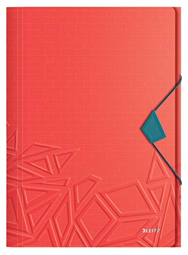 Leitz Urban Chic Eckspannermappe für bis zu 150 Blatt in A4 Format, Gummibandverschluss, Kunststoff, Rot, 46490020 Leitz Urban Chic Eckspannermappe für bis zu 150 Blatt in A4 Format, Gummibandverschluss, Kunststoff, Rot, 46490020 von Leitz