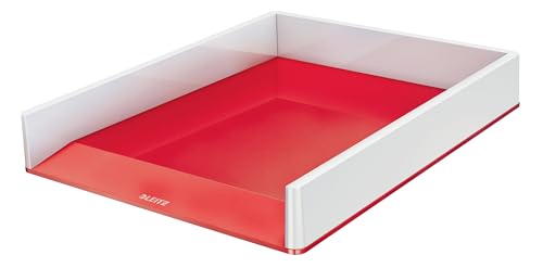Leitz WOW A4 Briefablage, Briefablage in Premium-Qualität, Stapelbares Ablagefach als Schreibtisch-Organizer, Ideal für Büro, Home Office & Schule, Rot, 53611026 Leitz WOW A4 Briefablage, Briefablage in Premium-Qualität, Stapelbares Ablagefach als Schreibtisch-Organizer, Ideal für Büro, Home Office & Schule, Rot, 53611026 von Leitz