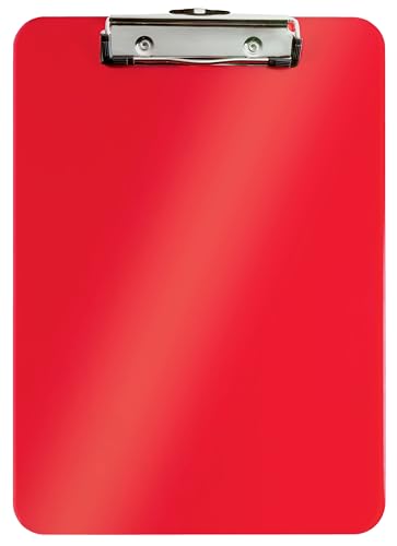 Leitz WOW A4 Klemmbrett, hochwertiges Klemmbrett aus Hartplastik, Starke Metall-Klemmmechanik für bis zu 80 Blatt, Ideal für Büros, Arztpraxen, Vereine, Geschäfte, Rot, 39710026 Leitz WOW A4 Klemmbrett, hochwertiges Klemmbrett aus Hartplastik, Starke Metall-Klemmmechanik für bis zu 80 Blatt, Ideal für Büros, Arztpraxen, Vereine, Geschäfte, Rot, 39710026 von Leitz