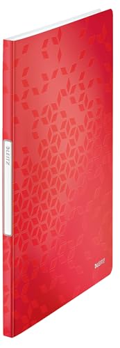 Leitz WOW A4 Sichtbuch, 20 fest eingebundene, dokumentenechte Klarsichthüllen, Projektmappe mit 40 Blatt Kapazität, Mit Rückenschild, Rot, 46310026 Leitz WOW A4 Sichtbuch, 20 fest eingebundene, dokumentenechte Klarsichthüllen, Projektmappe mit 40 Blatt Kapazität, Mit Rückenschild, Rot, 46310026 von Leitz