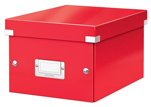 Leitz Click & Store Aufbewahrungsbox mit Deckel Klein, Box für Unterlagen bis A5 im Büro u. Haushalt, Transportbox aus 84% recycelter Premium-Hartpappe, Etikettenhalter, Rot, 60430026 Leitz Click & Store Aufbewahrungsbox mit Deckel Klein, Box für Unterlagen bis A5 im Büro u. Haushalt, Transportbox aus 84% recycelter Premium-Hartpappe, Etikettenhalter, Rot, 60430026 von Leitz
