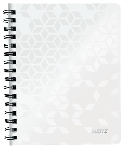 Leitz WOW Collegeblock A5 liniert, 160 Seiten, 80 Blatt FSC-zertifiziertes Papier 80 g/m², Doppelspiralbindung, PP-Einband, Notizbuch mit Sichthülle und Lineal, Für Büro oder Schule, Weiß, 46390001 Leitz WOW Collegeblock A5 liniert, 160 Seiten, 80 Blatt FSC-zertifiziertes Papier 80 g/m², Doppelspiralbindung, PP-Einband, Notizbuch mit Sichthülle und Lineal, Für Büro oder Schule, Weiß, 46390001 von Leitz