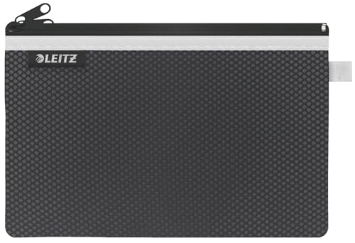 Leitz WOW Mäppchen mit 2 Fächern, Leichtläufiger Reißverschluss, Abwaschbar, Ideal zur Organisation, Größe L, 23 x 15 cm, Schwarz, 40130095 Leitz WOW Mäppchen mit 2 Fächern, Leichtläufiger Reißverschluss, Abwaschbar, Ideal zur Organisation, Größe L, 23 x 15 cm, Schwarz, 40130095 von Leitz