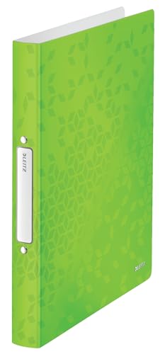 Leitz WOW Ringbuch, A4, 32 mm Rückenbreite, für bis zu 190 Blatt, Grün, WOW, 42570054 von Leitz