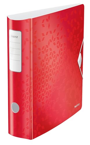 Leitz Qualitäts-Ordner 180° Active WOW, A4, Breit, abgerundeter Rücken, 8,2 cm breit, Gummibandverschluss, wasser- und schmutzabweisendes Polyfoam, mit Innentaschen, WOW Serie, Rot, 11060026 Leitz Qualitäts-Ordner 180° Active WOW, A4, Breit, abgerundeter Rücken, 8,2 cm breit, Gummibandverschluss, wasser- und schmutzabweisendes Polyfoam, mit Innentaschen, WOW Serie, Rot, 11060026 von Leitz