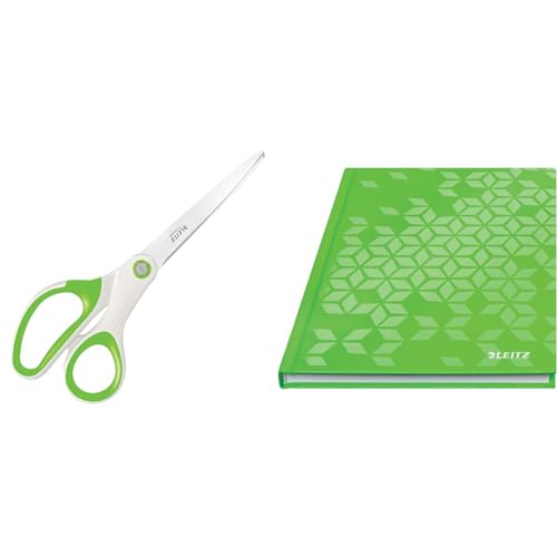 Leitz WOW Set Titan Qualitätsschere + Notizbuch A5 kariert, Hardcover, 160 Seiten, 80 Blatt, Für Rechts- oder Linkshänder, Haushaltsschere für zu Hause oder Schule, Grün, 53192054 + 46281054 Leitz WOW Set Titan Qualitätsschere + Notizbuch A5 kariert, Hardcover, 160 Seiten, 80 Blatt, Für Rechts- oder Linkshänder, Haushaltsschere für zu Hause oder Schule, Grün, 53192054 + 46281054 von Leitz