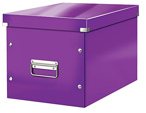 Leitz WOW Click & Store Aufbewahrungsbox mit Griffen, Würfelform groß passend für Kallax Regal, stabil und faltbar, Violett, 61080062 Leitz WOW Click & Store Aufbewahrungsbox mit Griffen, Würfelform groß passend für Kallax Regal, stabil und faltbar, Violett, 61080062 von Leitz