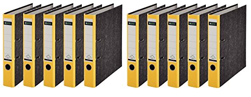 Leitz 1080/1050 Standard Ordner A4 (schmal | 10er Pack, gelb) Leitz 1080/1050 Standard Ordner A4 (schmal | 10er Pack, gelb) von Leitz