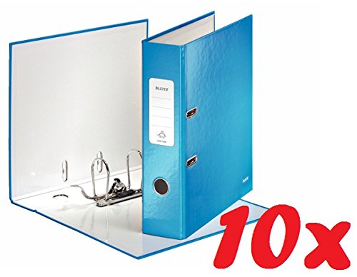 Qualitäts-Ordner WOW A4 (breit, blau metallic, 10) von Leitz