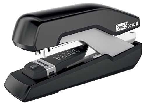 Rapid 5000549 Tacker Super Flachheftgerät (30 Blatt, Mühelos, Omnipress, Hochwertiges Ergonomisches Gehäuse, Inkl. Heftklammern, SO30c) schwarz/grau von Leitz