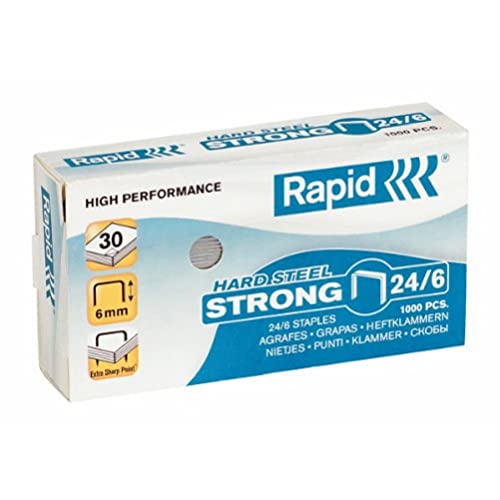 Rapid Heftklammern 24/6mm Strong, Hartstahl, 1000 Stück Rapid Heftklammern 24/6mm Strong, Hartstahl, 1000 Stück von Leitz