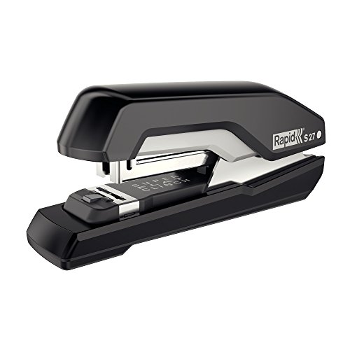 Rapid Tacker, 30 Blatt Kapazität, Flachheftgerät, Schwarz, Ergonomisch, Kunststoff, S27, 5000540 von Rapid