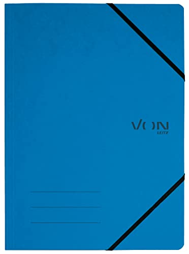 VON Leitz 5er Pack Dokumentenmappe A4, Mit Gummibandverschluss, Karton, Für 150 Blatt, leichte Projekt- & Papieraufbewahrung, Studium & Zuhause, Blau, 30110035 VON Leitz 5er Pack Dokumentenmappe A4, Mit Gummibandverschluss, Karton, Für 150 Blatt, leichte Projekt- & Papieraufbewahrung, Studium & Zuhause, Blau, 30110035 von Leitz