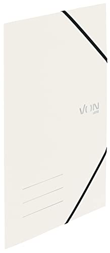 VON Leitz 5er Pack Eckspannermappe A4, Recycling-Karton, Für 150 Blatt, 3 Klappen, Mappe mit Gummizug, Mit modernem VON-Aufdruck, Leichter Ordner für Schule & Zuhause, Weiß, 30080001 VON Leitz 5er Pack Eckspannermappe A4, Recycling-Karton, Für 150 Blatt, 3 Klappen, Mappe mit Gummizug, Mit modernem VON-Aufdruck, Leichter Ordner für Schule & Zuhause, Weiß, 30080001 von Leitz