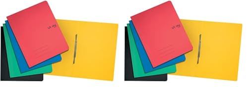 VON Leitz 10er Pack Schnellhefter A4, Karton, Mit Heftmechanik, Für 250 Blatt, Für Schule, Studium & Haushalt, Mehrfarbig, 30131099 von Leitz