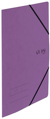 VON Leitz 5er Pack Dokumentenmappe A4, Mit Gummibandverschluss, Karton, Für 150 Blatt, leichte Projekt- & Papieraufbewahrung, Studium & Zuhause, Violett, 30110065 VON Leitz 5er Pack Dokumentenmappe A4, Mit Gummibandverschluss, Karton, Für 150 Blatt, leichte Projekt- & Papieraufbewahrung, Studium & Zuhause, Violett, 30110065 von Leitz