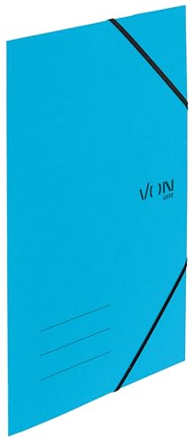 VON Leitz 5er Pack Eckspannermappe A4, Recycling-Karton, Für 150 Blatt, 3 Klappen, Mappe mit Gummizug, Mit modernem VON-Aufdruck, Leichter Ordner für Schule & Zuhause, Hellblau, 30080030 VON Leitz 5er Pack Eckspannermappe A4, Recycling-Karton, Für 150 Blatt, 3 Klappen, Mappe mit Gummizug, Mit modernem VON-Aufdruck, Leichter Ordner für Schule & Zuhause, Hellblau, 30080030 von Leitz