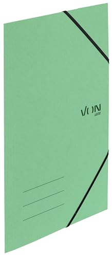 VON Leitz 5er Pack Eckspannermappe A4, Recycling-Karton, Für 150 Blatt, 3 Klappen, Mappe mit Gummizug, Mit modernem VON-Aufdruck, Leichter Ordner für Schule & Zuhause, Mintgrün, 30080050 VON Leitz 5er Pack Eckspannermappe A4, Recycling-Karton, Für 150 Blatt, 3 Klappen, Mappe mit Gummizug, Mit modernem VON-Aufdruck, Leichter Ordner für Schule & Zuhause, Mintgrün, 30080050 von Leitz