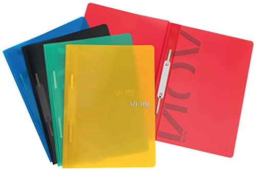 VON Leitz 5er Pack Schnellhefter A4, PP-Kunststoff, Für 100 Blatt, Flexibler Softcover-Ordner, Für Schule & Haushalt, Mehrfarbig, 46791099 VON Leitz 5er Pack Schnellhefter A4, PP-Kunststoff, Für 100 Blatt, Flexibler Softcover-Ordner, Für Schule & Haushalt, Mehrfarbig, 46791099 von Leitz