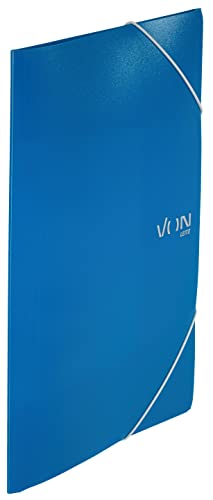 VON Leitz Eckspannermappe A4, PP Kunststoff, Für 150 Blatt, 3 Klappen, Mappe mit Gummizug, Mit modernem VON-Aufdruck, Leichter Ordner für Schule & Zuhause, 5 Stück,Blau, 30070035 VON Leitz Eckspannermappe A4, PP Kunststoff, Für 150 Blatt, 3 Klappen, Mappe mit Gummizug, Mit modernem VON-Aufdruck, Leichter Ordner für Schule & Zuhause, 5 Stück,Blau, 30070035 von Leitz