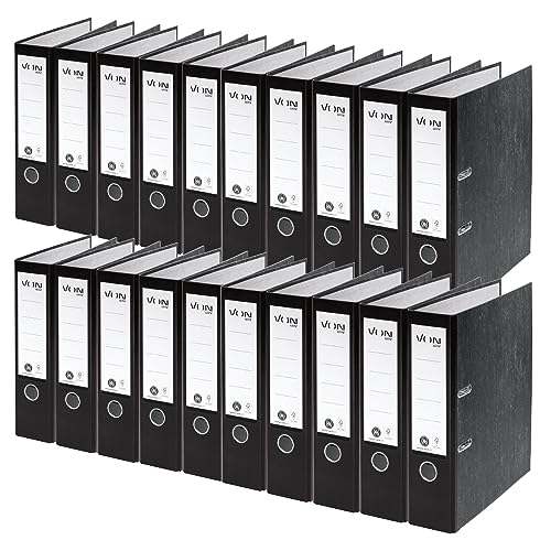 VON Leitz Ordner A4, 20er Pack, 100 % Recyclingpapier, 80 mm Rückenbreite, Für 600 Blatt, Blauer Engel & FSC-zertifiziert, Für Schule, Studium & Zuhause, Schwarz, 10530095 VON Leitz Ordner A4, 20er Pack, 100 % Recyclingpapier, 80 mm Rückenbreite, Für 600 Blatt, Blauer Engel & FSC-zertifiziert, Für Schule, Studium & Zuhause, Schwarz, 10530095 von Leitz