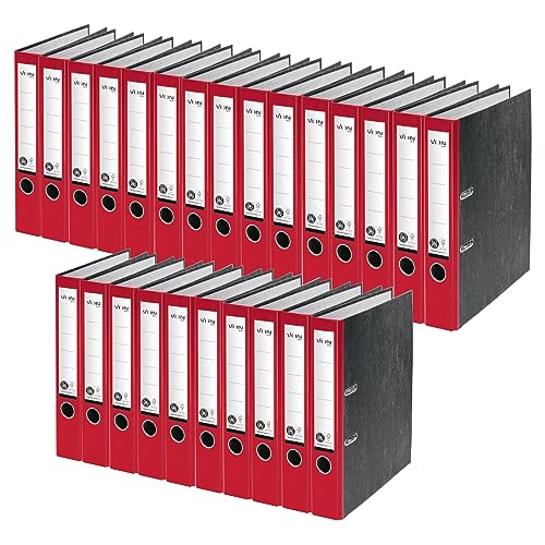 VON Leitz Ordner A4, 25er Pack, 100 % Recyclingpapier, 50 mm Rückenbreite, Für 350 Blatt, Blauer Engel & FSC-zertifiziert, Für Schule, Studium & Zuhause, Rot, 10540025 VON Leitz Ordner A4, 25er Pack, 100 % Recyclingpapier, 50 mm Rückenbreite, Für 350 Blatt, Blauer Engel & FSC-zertifiziert, Für Schule, Studium & Zuhause, Rot, 10540025 von Leitz