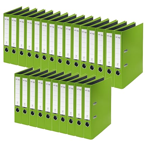 VON Leitz Ordner A4, 25er Pack, Karton mit Kunststoffeinband, 50 mm Rückenbreite, Für 350 Blatt, Blauer Engel & FSC-zertifiziert, Für Schule, Studium & Zuhause, Grün, 10560055 VON Leitz Ordner A4, 25er Pack, Karton mit Kunststoffeinband, 50 mm Rückenbreite, Für 350 Blatt, Blauer Engel & FSC-zertifiziert, Für Schule, Studium & Zuhause, Grün, 10560055 von Leitz