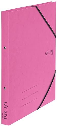 VON Leitz Ringbuch A4, Karton, Mit 2 Ringen und Gummibandverschluss, 25 mm Rückenbreite, Für 140 Blatt, Ringmechanik, Für Schule, Studium & Zuhause, 5 Stück, Pink, 30120022 VON Leitz Ringbuch A4, Karton, Mit 2 Ringen und Gummibandverschluss, 25 mm Rückenbreite, Für 140 Blatt, Ringmechanik, Für Schule, Studium & Zuhause, 5 Stück, Pink, 30120022 von Leitz