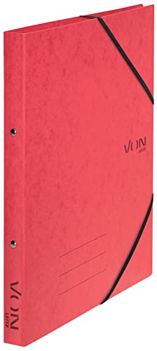 VON Leitz Ringbuch A4, Karton, Mit 2 Ringen und Gummibandverschluss, 25 mm Rückenbreite, Für 140 Blatt, Ringmechanik, Für Schule, Studium & Zuhause, 5 Stück, Rot, 30120025 VON Leitz Ringbuch A4, Karton, Mit 2 Ringen und Gummibandverschluss, 25 mm Rückenbreite, Für 140 Blatt, Ringmechanik, Für Schule, Studium & Zuhause, 5 Stück, Rot, 30120025 von Leitz