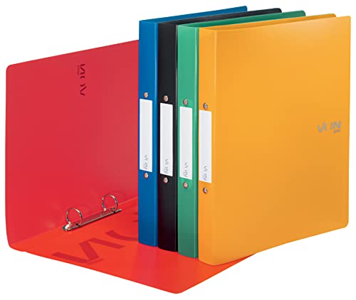 VON Leitz 5er Pack Ringordner A4, Mit 2 Ringen, PP-Ordner, 30 mm Rückenbreite, Für 190 Blatt, Ringmechanik, Für Schule, Studium & Haushalt, Mehrfarbig, 5 Stück, 42471099 VON Leitz 5er Pack Ringordner A4, Mit 2 Ringen, PP-Ordner, 30 mm Rückenbreite, Für 190 Blatt, Ringmechanik, Für Schule, Studium & Haushalt, Mehrfarbig, 5 Stück, 42471099 von Leitz
