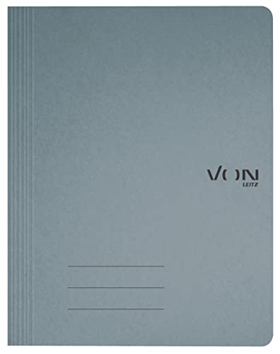 VON Leitz 10er Pack Schnellhefter A4, Karton, Mit Heftmechanik, Für 250 Blatt, Mit Soft Cover, Für Schule, Studium & Haushalt, Grau, 30130085 VON Leitz 10er Pack Schnellhefter A4, Karton, Mit Heftmechanik, Für 250 Blatt, Mit Soft Cover, Für Schule, Studium & Haushalt, Grau, 30130085 von Leitz