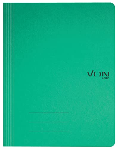 VON Leitz 10er Pack Schnellhefter A4, Karton, Mit Heftmechanik, Für 250 Blatt, Mit Soft Cover, Für Schule, Studium & Haushalt, Grün, 30130055 VON Leitz 10er Pack Schnellhefter A4, Karton, Mit Heftmechanik, Für 250 Blatt, Mit Soft Cover, Für Schule, Studium & Haushalt, Grün, 30130055 von Leitz