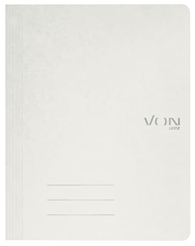 VON Leitz 10er Pack Schnellhefter A4, Karton, Mit Heftmechanik, Für 250 Blatt, Mit Soft Cover, Für Schule, Studium & Haushalt, Weiß, 30130001 VON Leitz 10er Pack Schnellhefter A4, Karton, Mit Heftmechanik, Für 250 Blatt, Mit Soft Cover, Für Schule, Studium & Haushalt, Weiß, 30130001 von Leitz