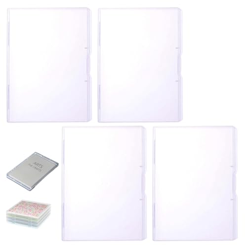 Sammelalbumpapierspeicher, 12x9x1 Clear Plastic Scrapbook Paper Organizer, stapelbare Dateispeicherbox mit U-förmiger Verriegelungsmechanismus für Büro, Zuhause, Schule, Schule Sammelalbumpapierspeicher, 12x9x1 Clear Plastic Scrapbook Paper Organizer, stapelbare Dateispeicherbox mit U-förmiger Verriegelungsmechanismus für Büro, Zuhause, Schule, Schule von Lejelyma