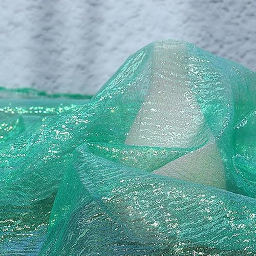 1,4 m x 1 m grün schillernder Organza-Stoff, plissierter Organza-Spitzenstoff, schillerndes holografisches Gaze-Material, Stoff für Bastelarbeiten, Nähen, Dekorationen 1,4 m x 1 m grün schillernder Organza-Stoff, plissierter Organza-Spitzenstoff, schillerndes holografisches Gaze-Material, Stoff für Bastelarbeiten, Nähen, Dekorationen von Leliafleury