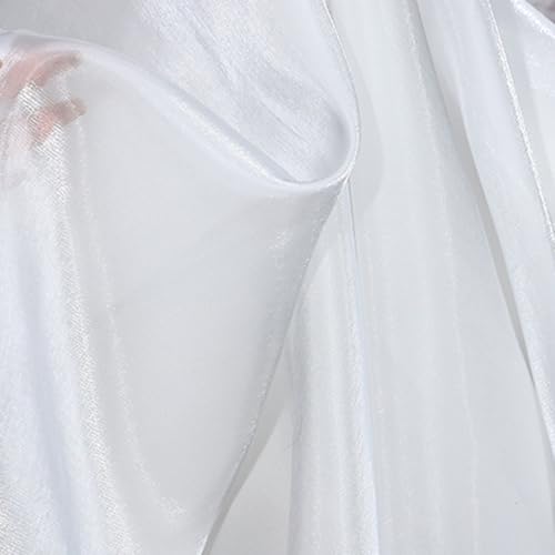 1,5 m x 1 m weißer Kristall-Organza-Stoff, glänzender Organza-Spitzenstoff, Polyester-Gaze-Material, Tuch für Bastelarbeiten, Nähen, Dekorationen von Leliafleury