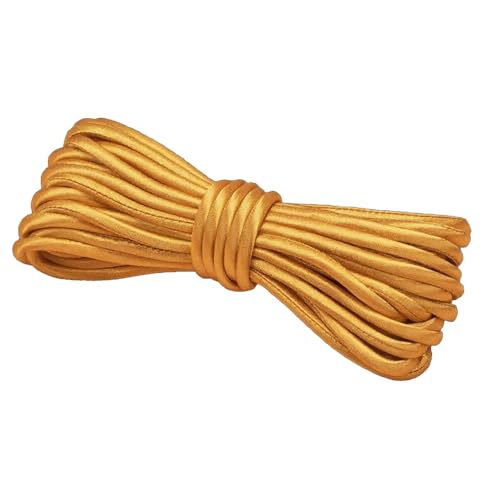 5 mm x 5 m Gold-Satin-Kordel aus Polyester-Satin, Schnur zum Nähen von Kleidung, Knöpfen, Stricken 5 mm x 5 m Gold-Satin-Kordel aus Polyester-Satin, Schnur zum Nähen von Kleidung, Knöpfen, Stricken von Leliafleury