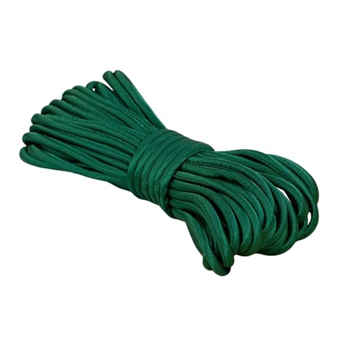 5 mm x 5 m dunkelgrüne Satinkordel Polyester-Satinschnur zum Nähen von Kleidung, Knöpfen, Stricken von Leliafleury