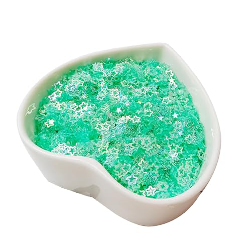 Leliafleury 4 mm grüne Stern-Pailletten, Konfetti, schillernder Stern, Tischkonfetti, PVC, Glitzer-Pailletten für Hochzeits-Party-Dekorationen, 20 g Leliafleury 4 mm grüne Stern-Pailletten, Konfetti, schillernder Stern, Tischkonfetti, PVC, Glitzer-Pailletten für Hochzeits-Party-Dekorationen, 20 g von Leliafleury