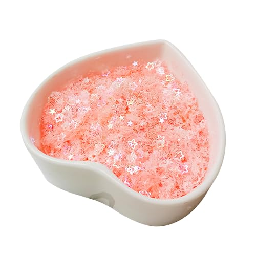 Leliafleury 4 mm orange Stern Pailletten Konfetti schillernder Stern Tischkonfetti PVC Glitzer Pailletten für Hochzeit Party Dekorationen, 20 g von Leliafleury