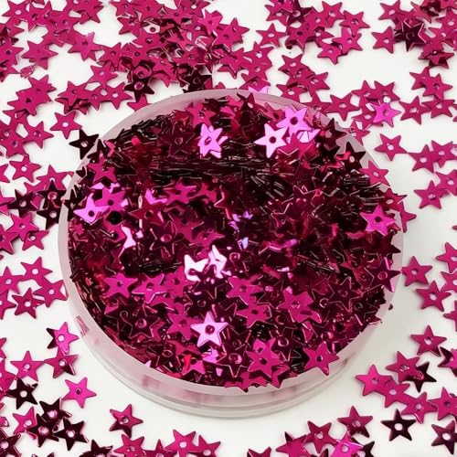 Leliafleury 5 mm rosa rote Stern-Pailletten, Konfetti-Stern, Tischkonfetti, Kunststoff, lose Pailletten zum Nähen, für Hochzeiten, Partys, Dekorationen, 20 g Leliafleury 5 mm rosa rote Stern-Pailletten, Konfetti-Stern, Tischkonfetti, Kunststoff, lose Pailletten zum Nähen, für Hochzeiten, Partys, Dekorationen, 20 g von Leliafleury